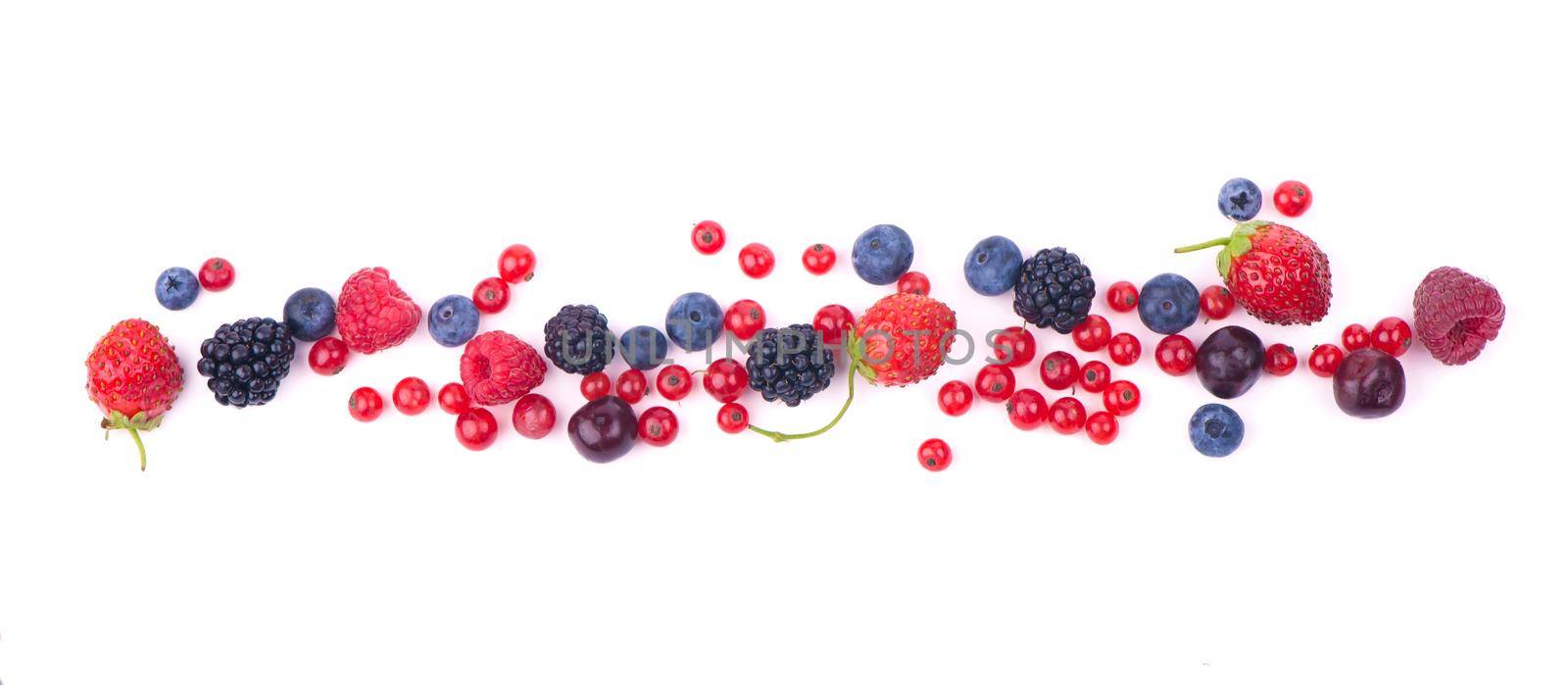 berry mix isolated on a white background by aprilphoto