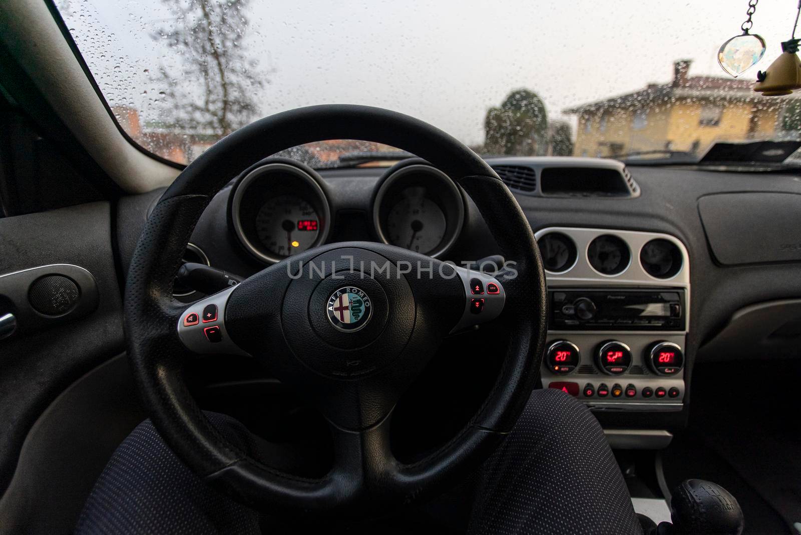 Car dashboard interior detail by pippocarlot
