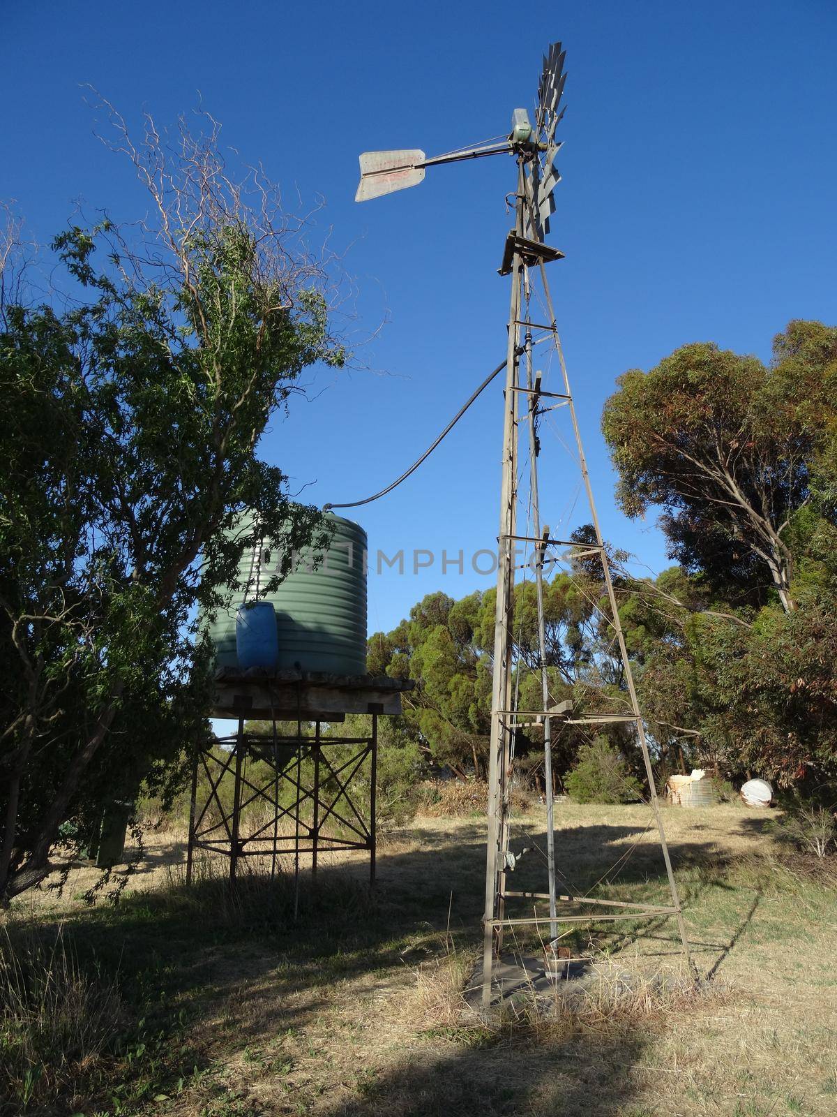 Australian windmill for pumping water, New South Wales, Australia