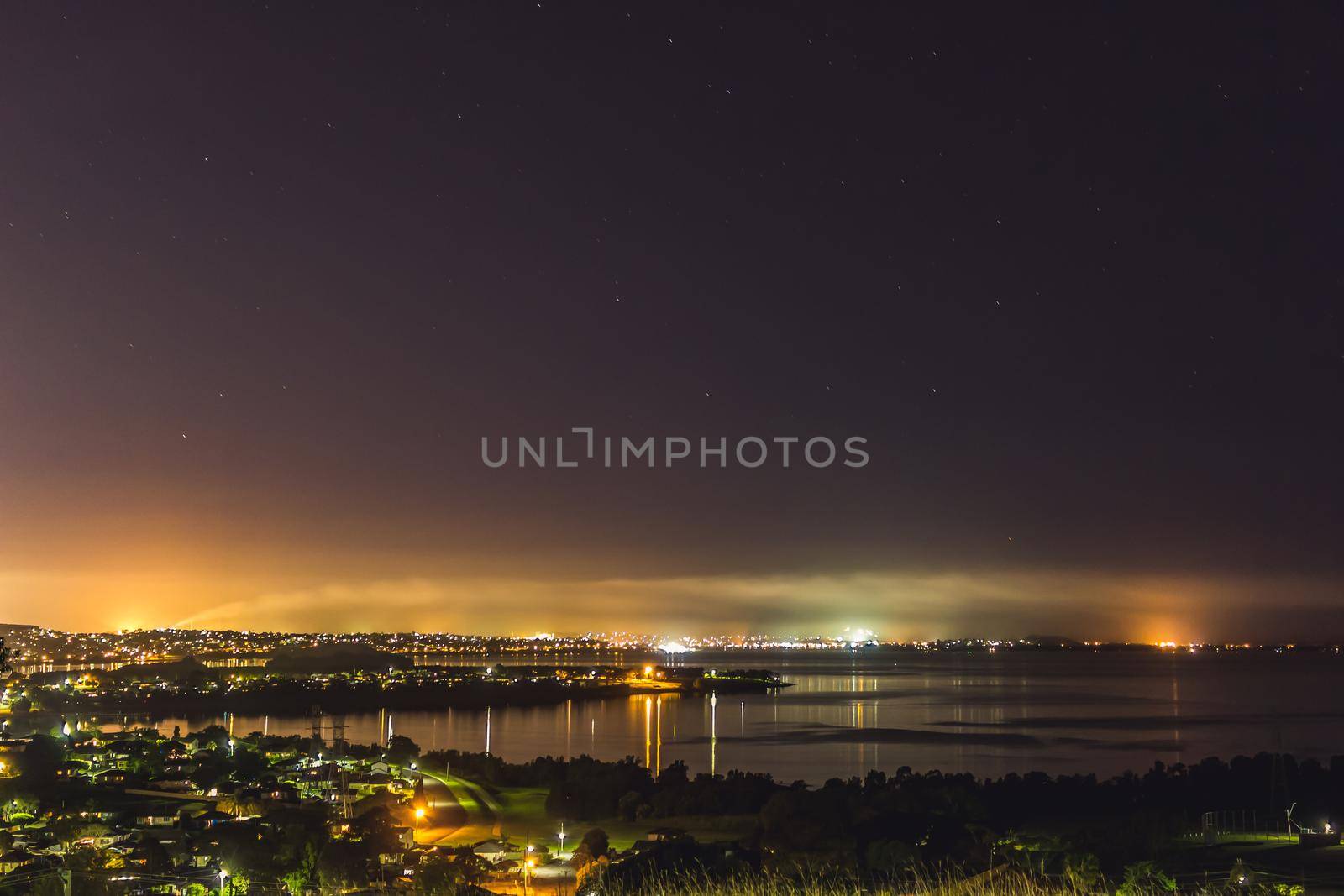 Kiama at night with the Ocean, Kima New South Wales, Australia