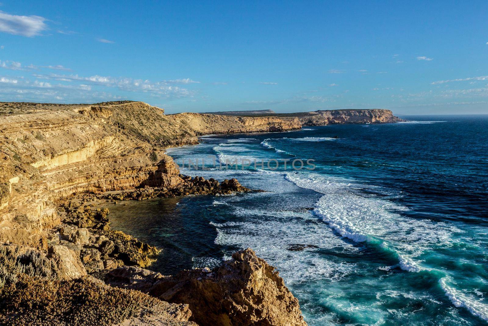 Famous cliffs near port lincon at sunset, South Australia by bettercallcurry