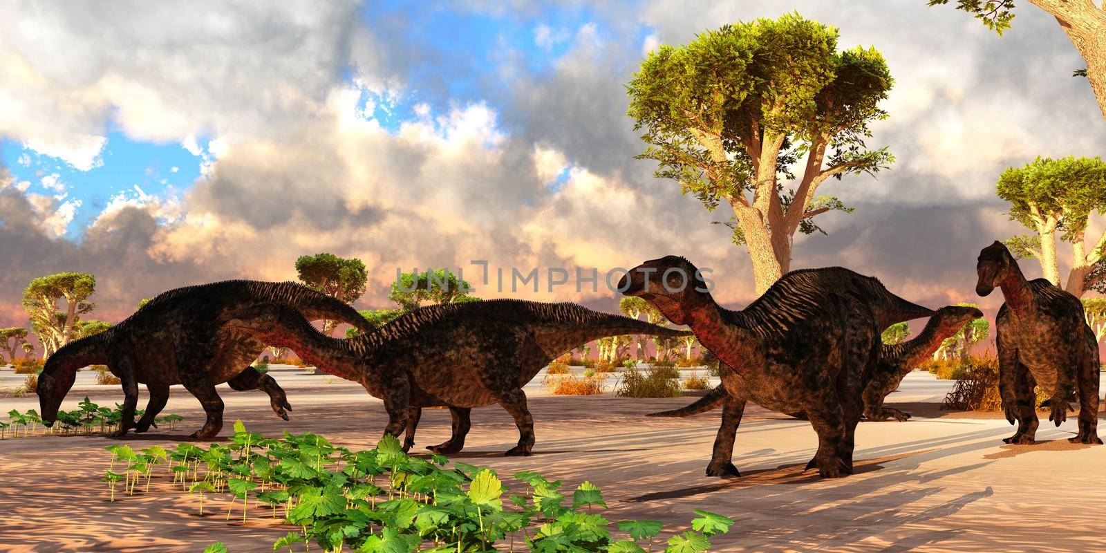 Lurdusaurus Dinosaur Herd by Catmando