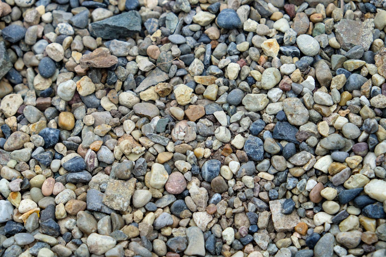colorful small pebble and stone for background texture