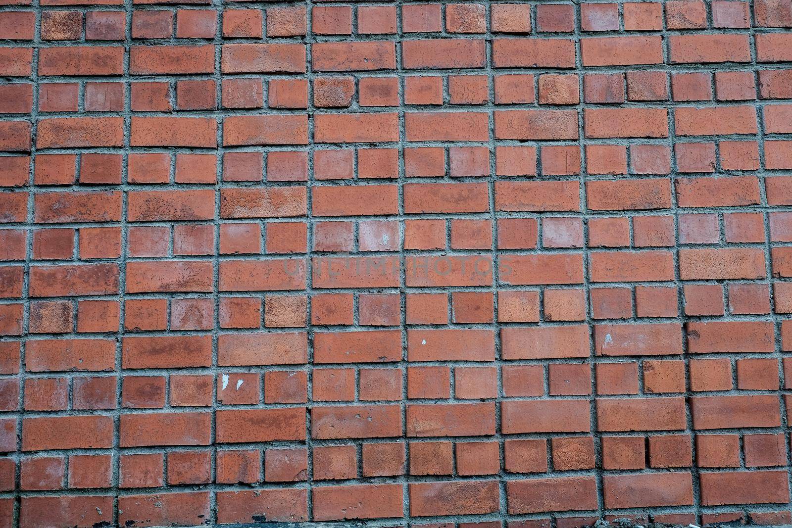 old grunge red brick wall texture background.