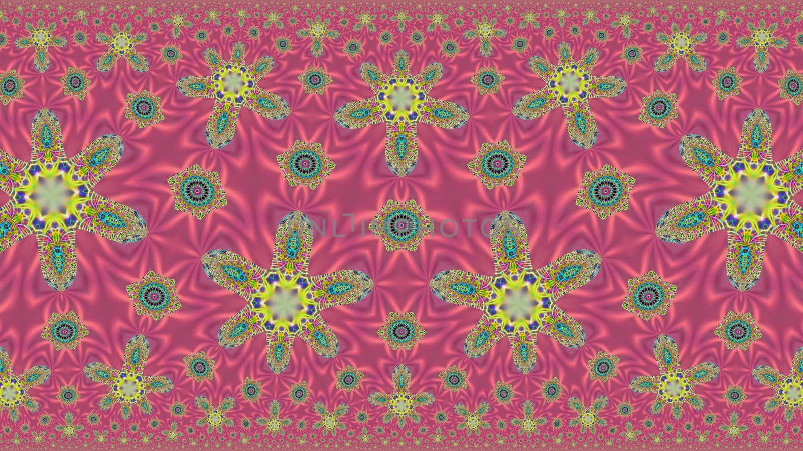 Abstract fractal multi-colored symmetrical background.