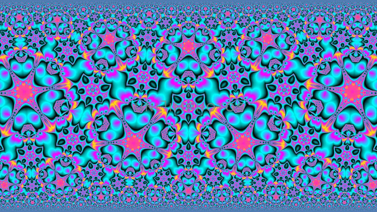 Abstract fractal multi-colored symmetrical background.
