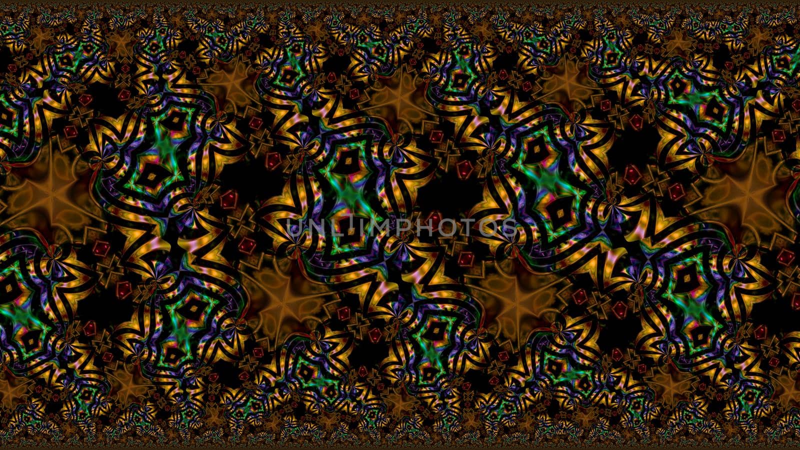 Abstract fractal multi-colored symmetrical background.
