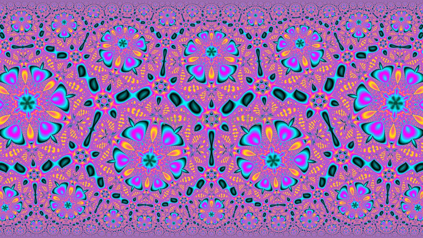 Abstract fractal multi-colored symmetrical background.