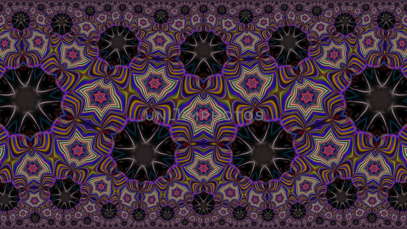 Abstract fractal multi-colored symmetrical background.