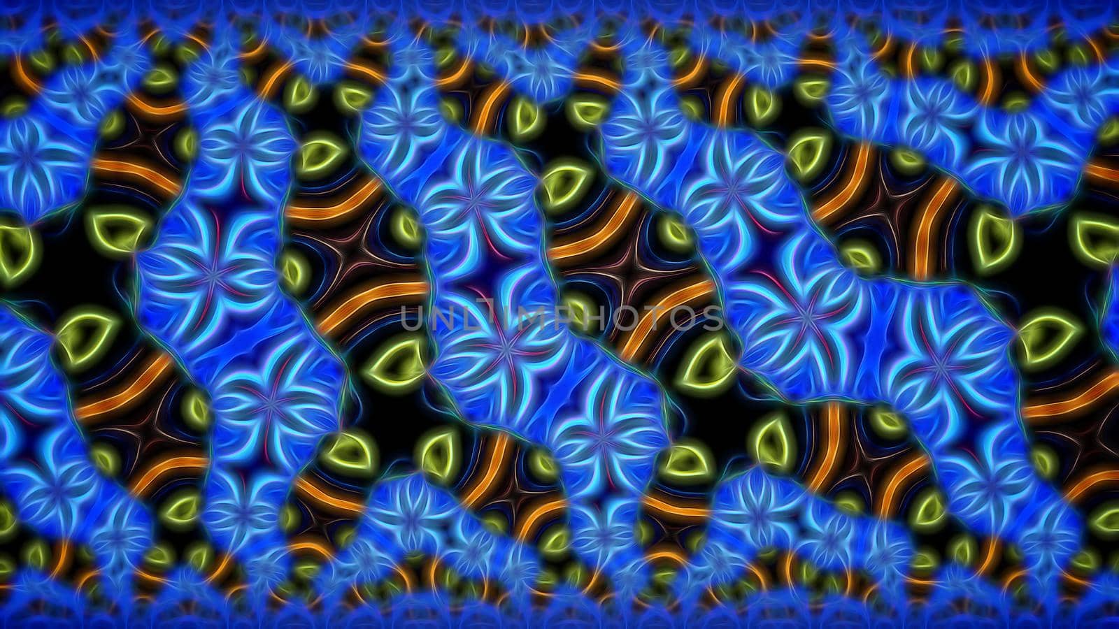 Abstract fractal multi-colored symmetrical background.