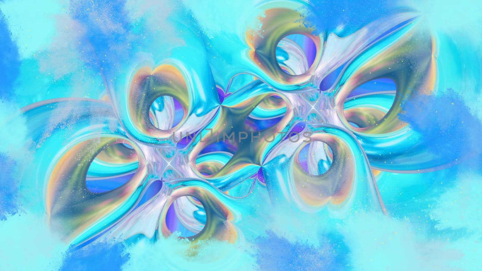 Abstract blue futuristic symmetrical background by Vvicca