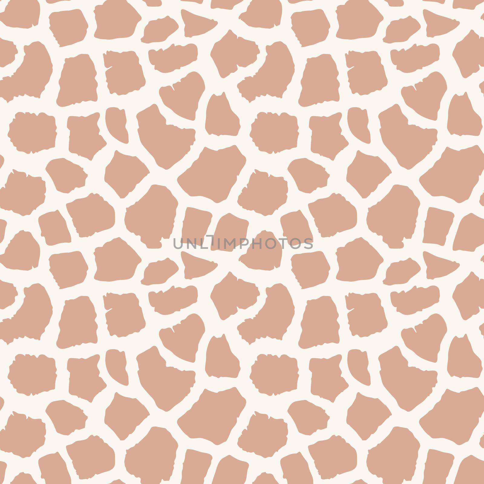Abstract modern giraffe seamless pattern. Animals trendy background. Beige decorative vector stock illustration for print, card, postcard, fabric, textile. Modern ornament of stylized skin. by allaku
