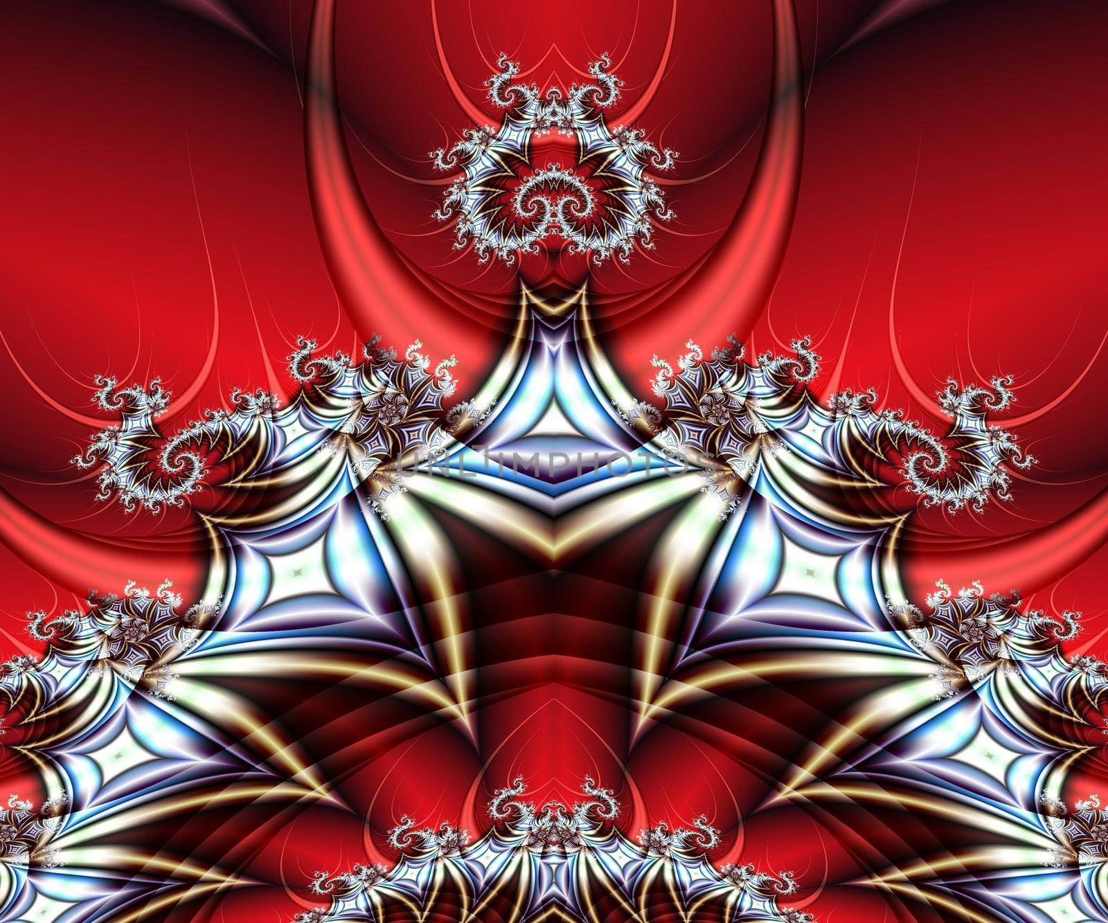 Computer generated abstract colorful fractal artwork for creative design, art, home decoration and entertainment