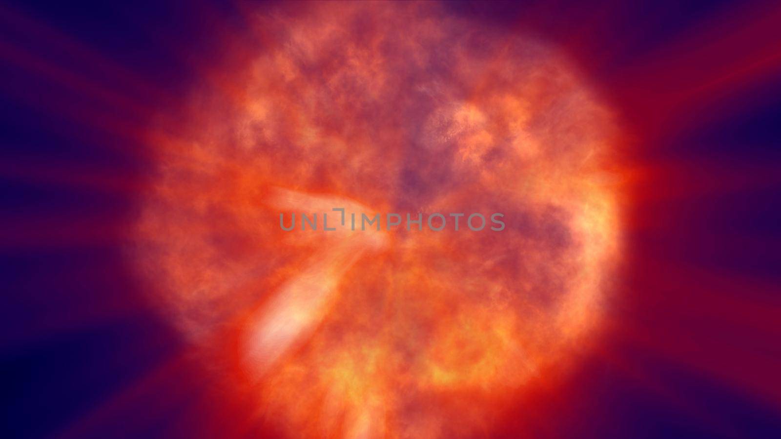 fire flame explosion in space by alex_nako
