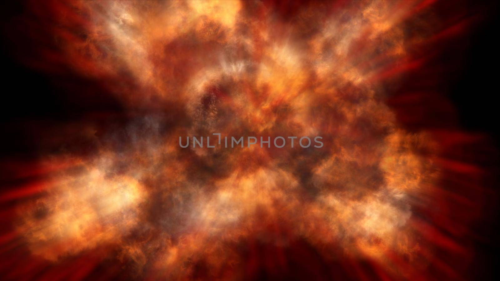 fire flame explosion in space by alex_nako