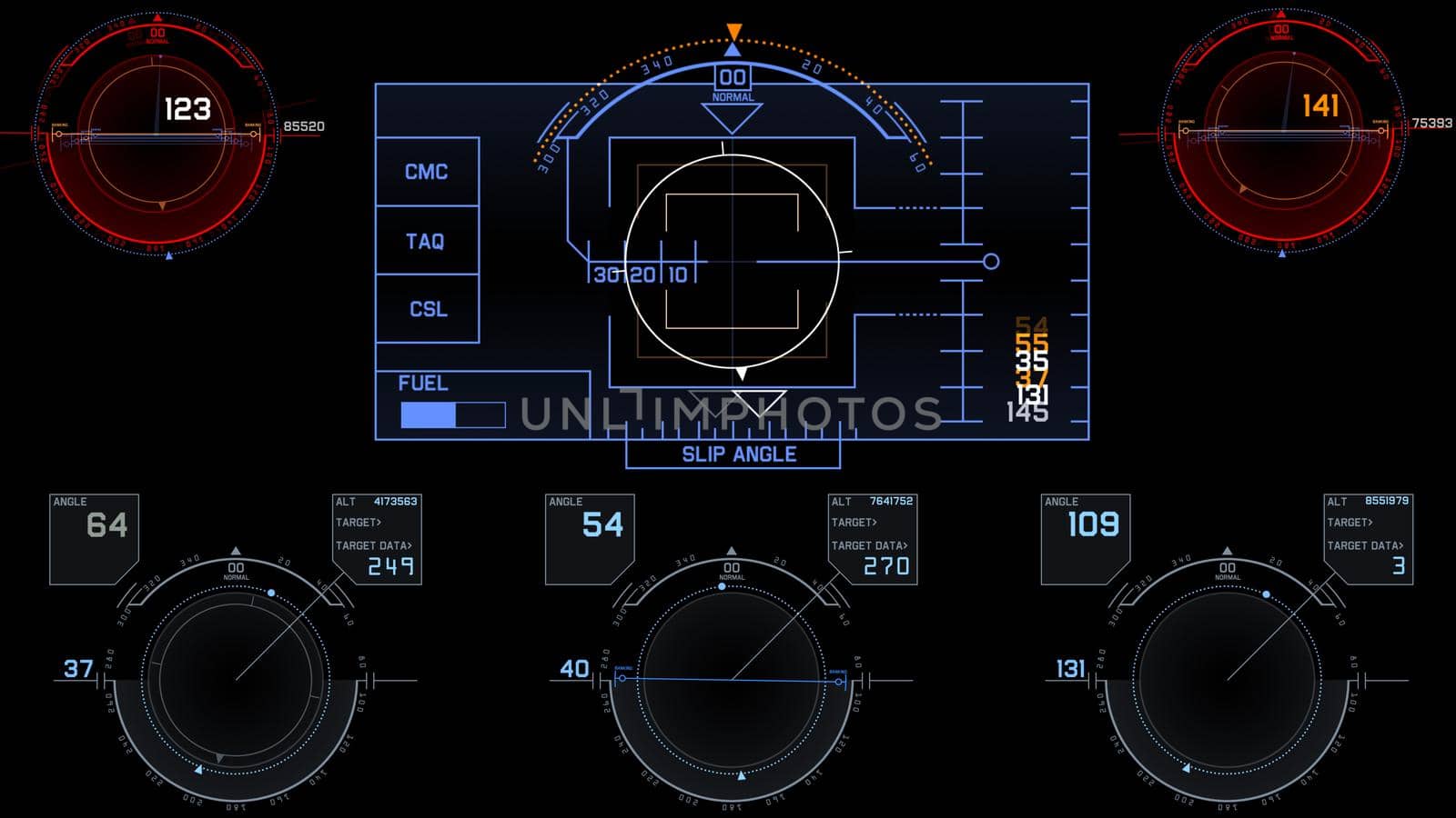 flight control panel instrument navigation light illustration