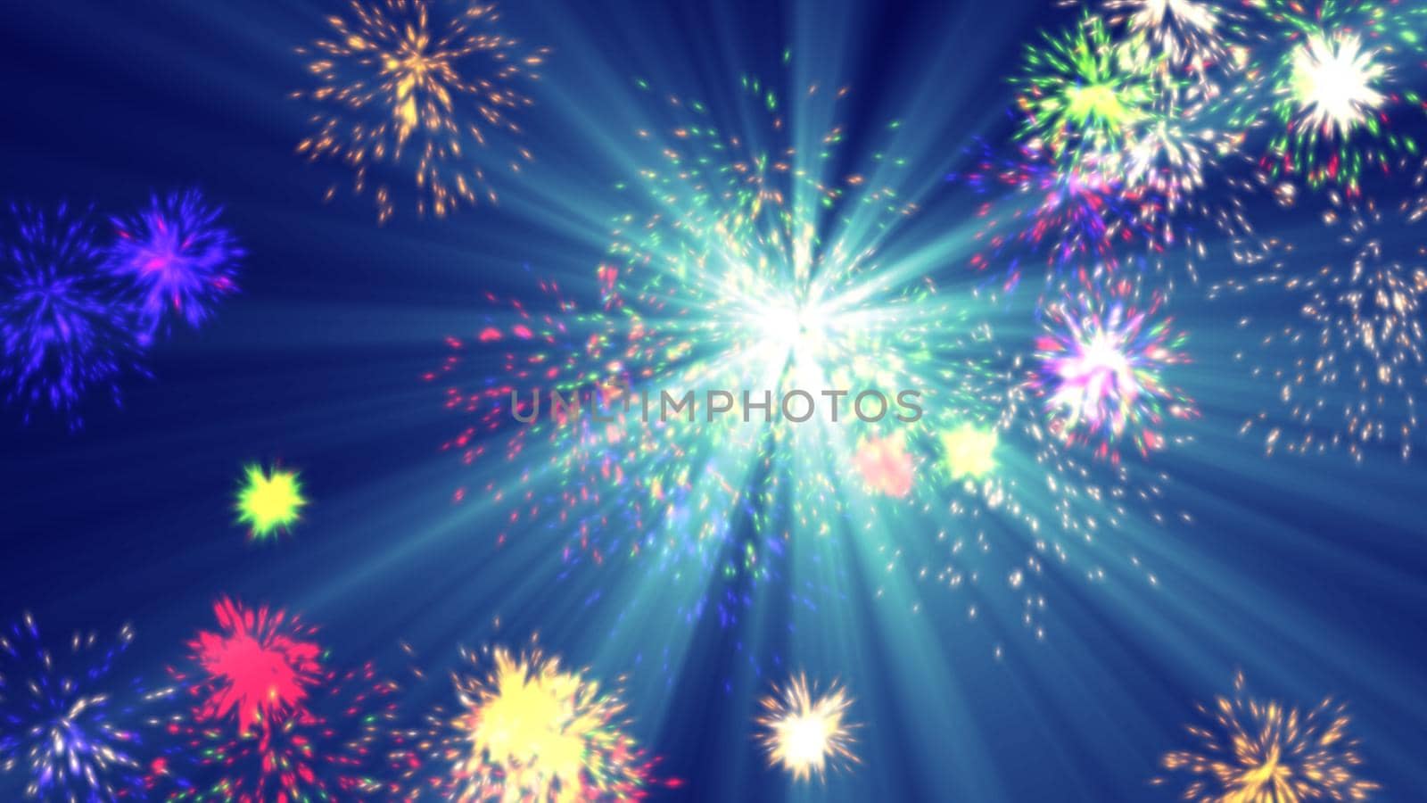 fireworks color illustration isolated on black background by alex_nako