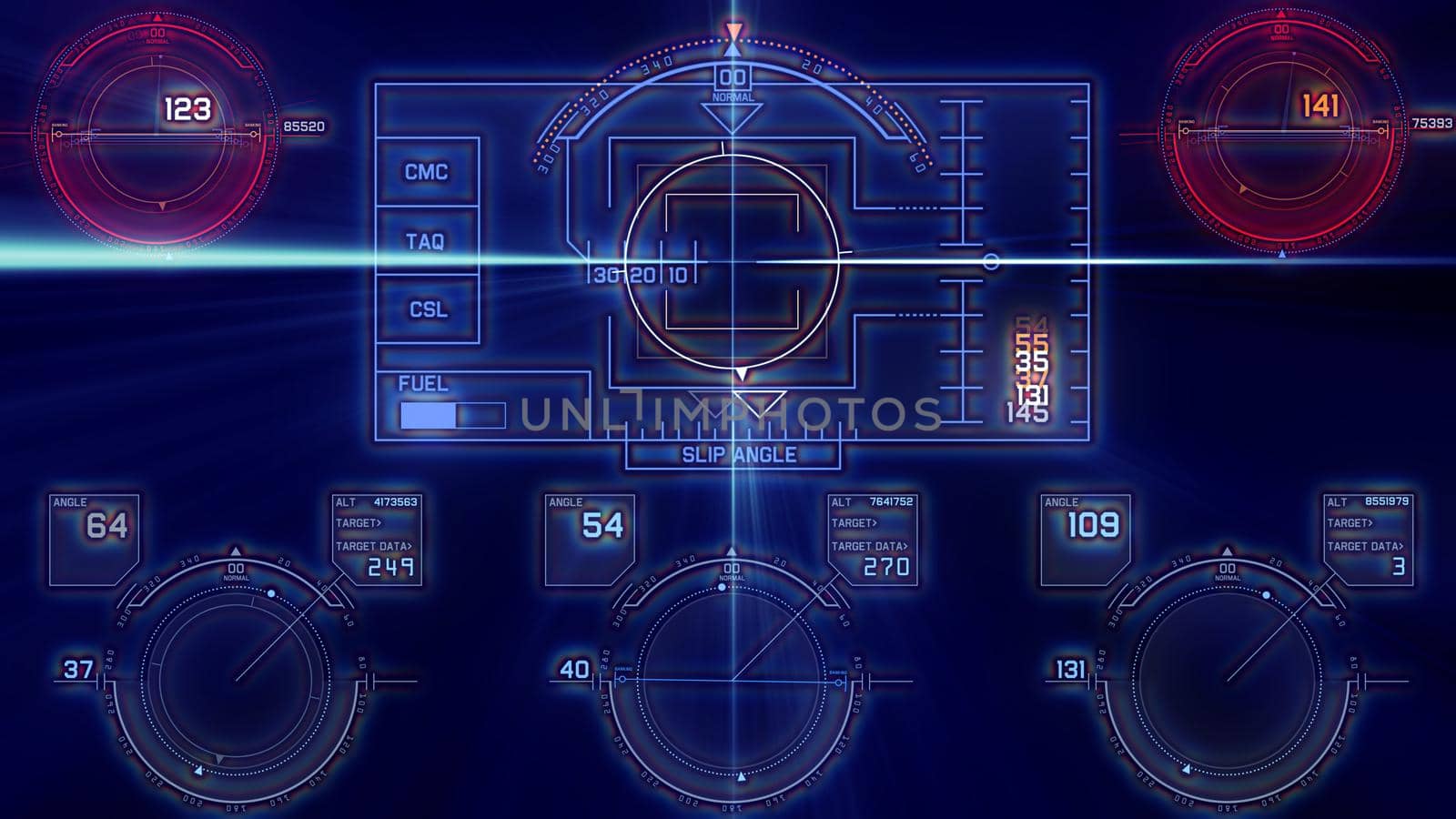 flight control panel instrument navigation light illustration