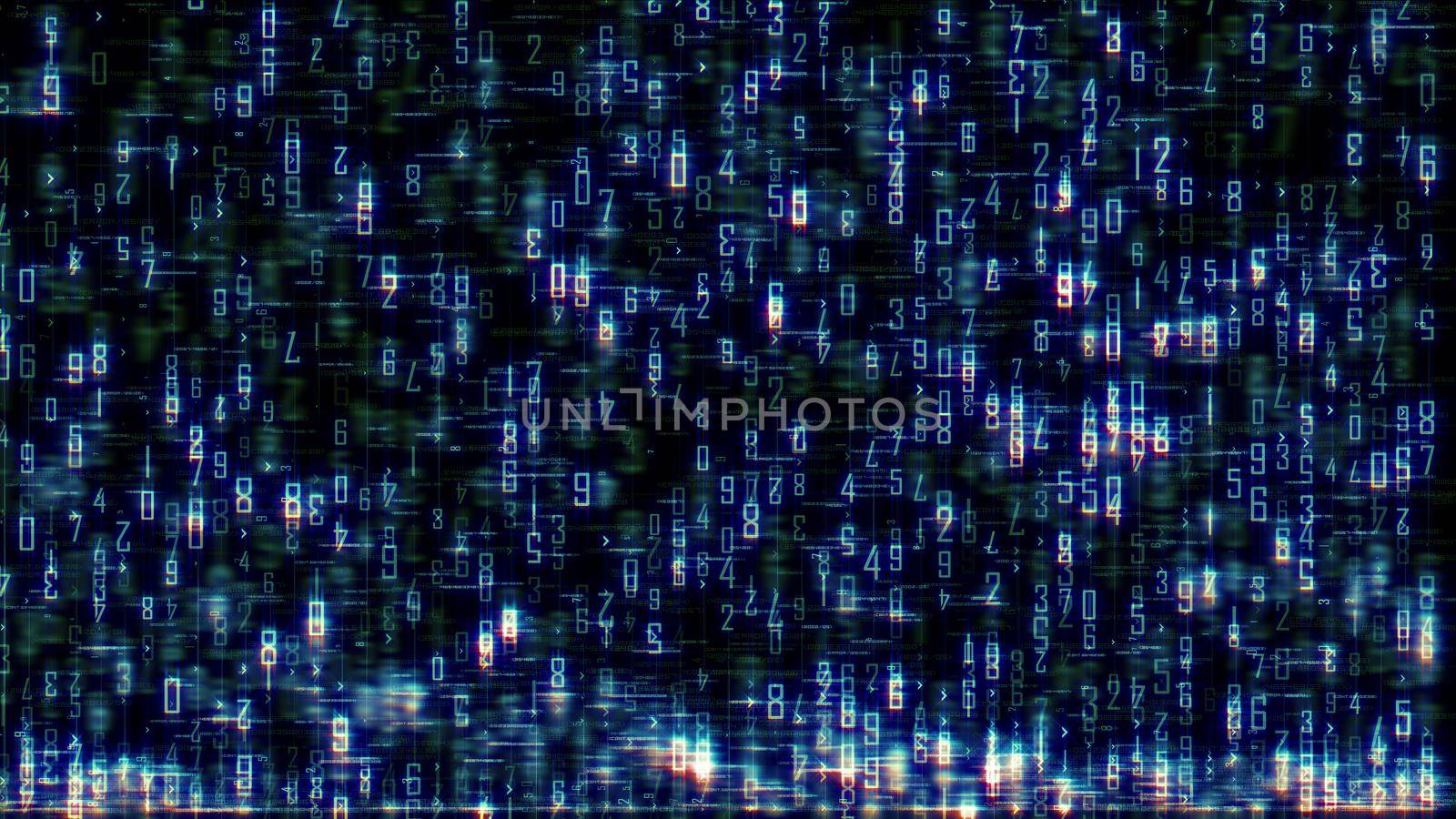 Abstract background, digital data matrix light illustration