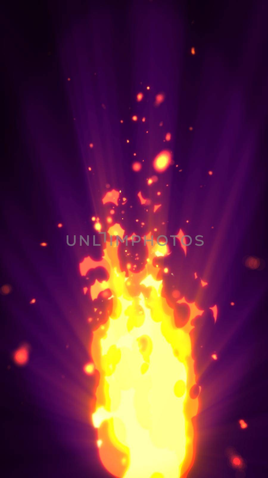 yellow Fire flame isolated on background illustration