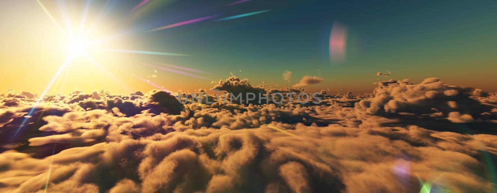 above clouds fly sunset sun ray by alex_nako