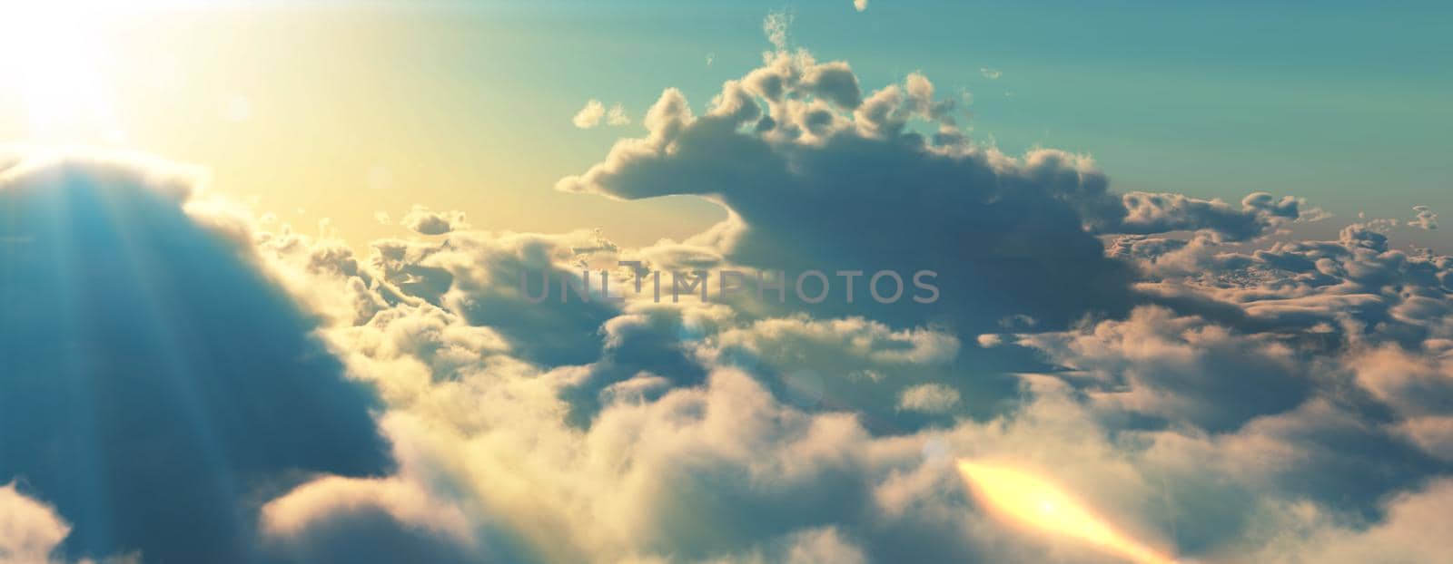 above clouds fly sunset sun ray by alex_nako