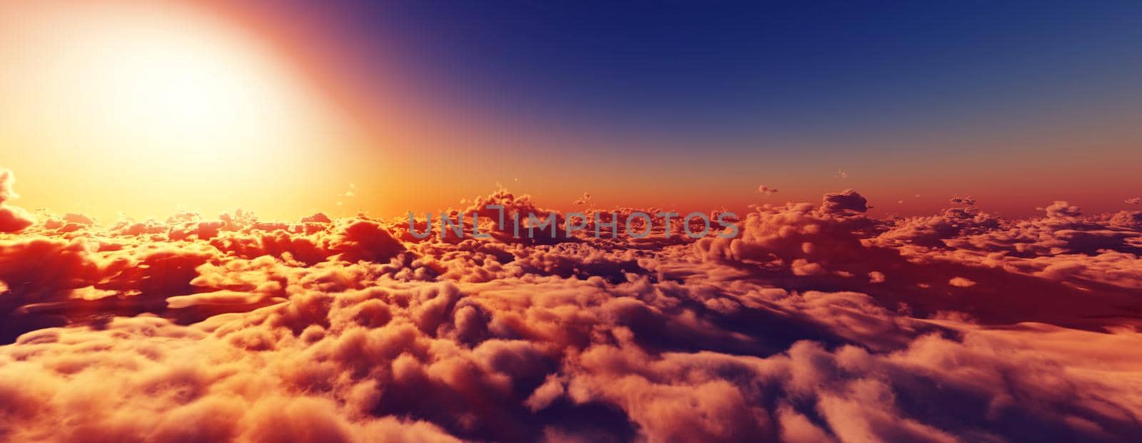 above clouds fly sunset sun ray by alex_nako