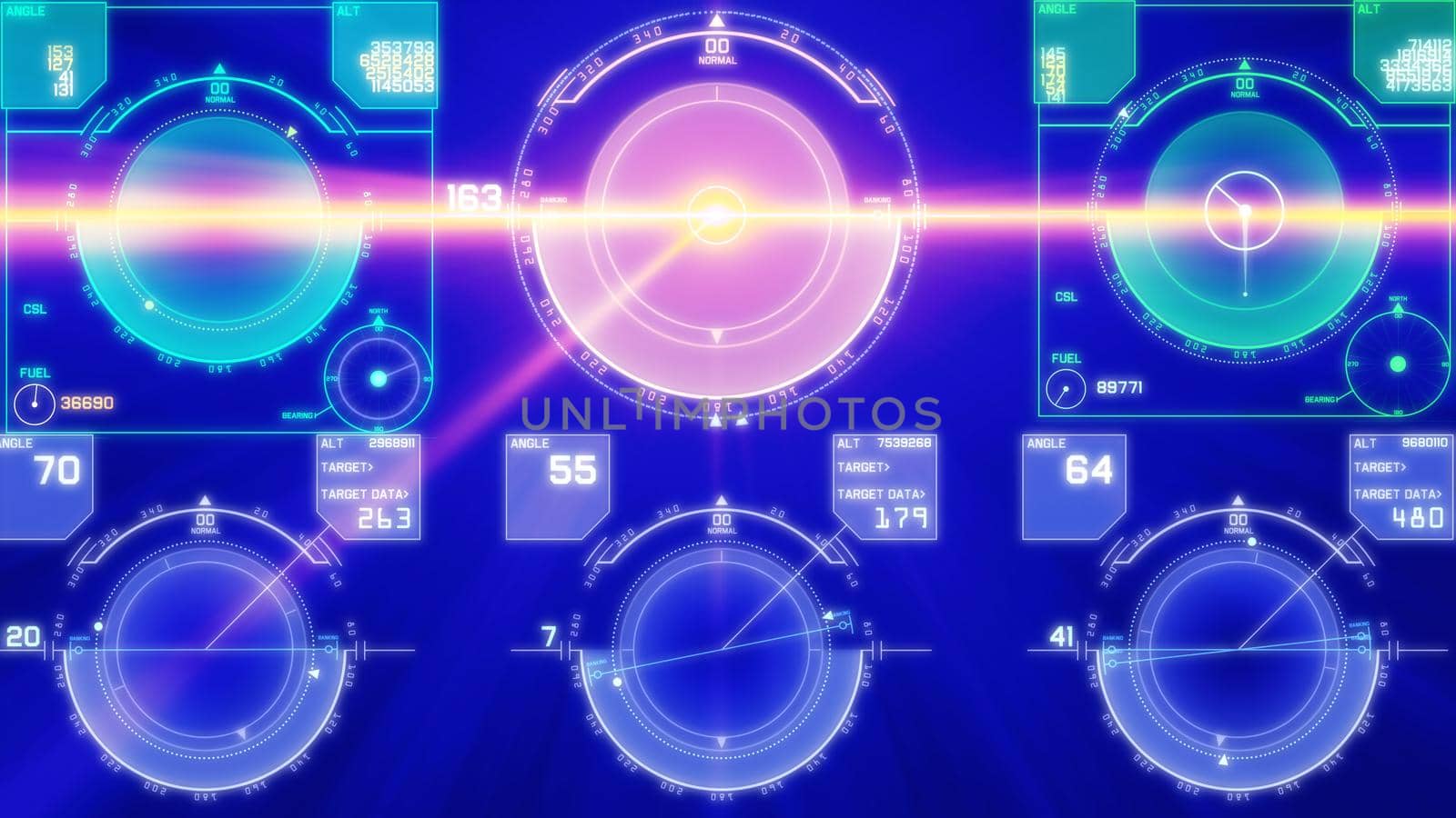 flight control panel instrument navigation light illustration