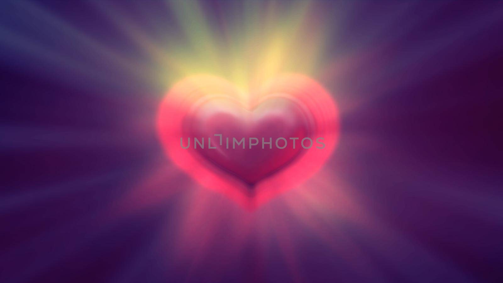 Heart Neon Glow light ray, illustration render