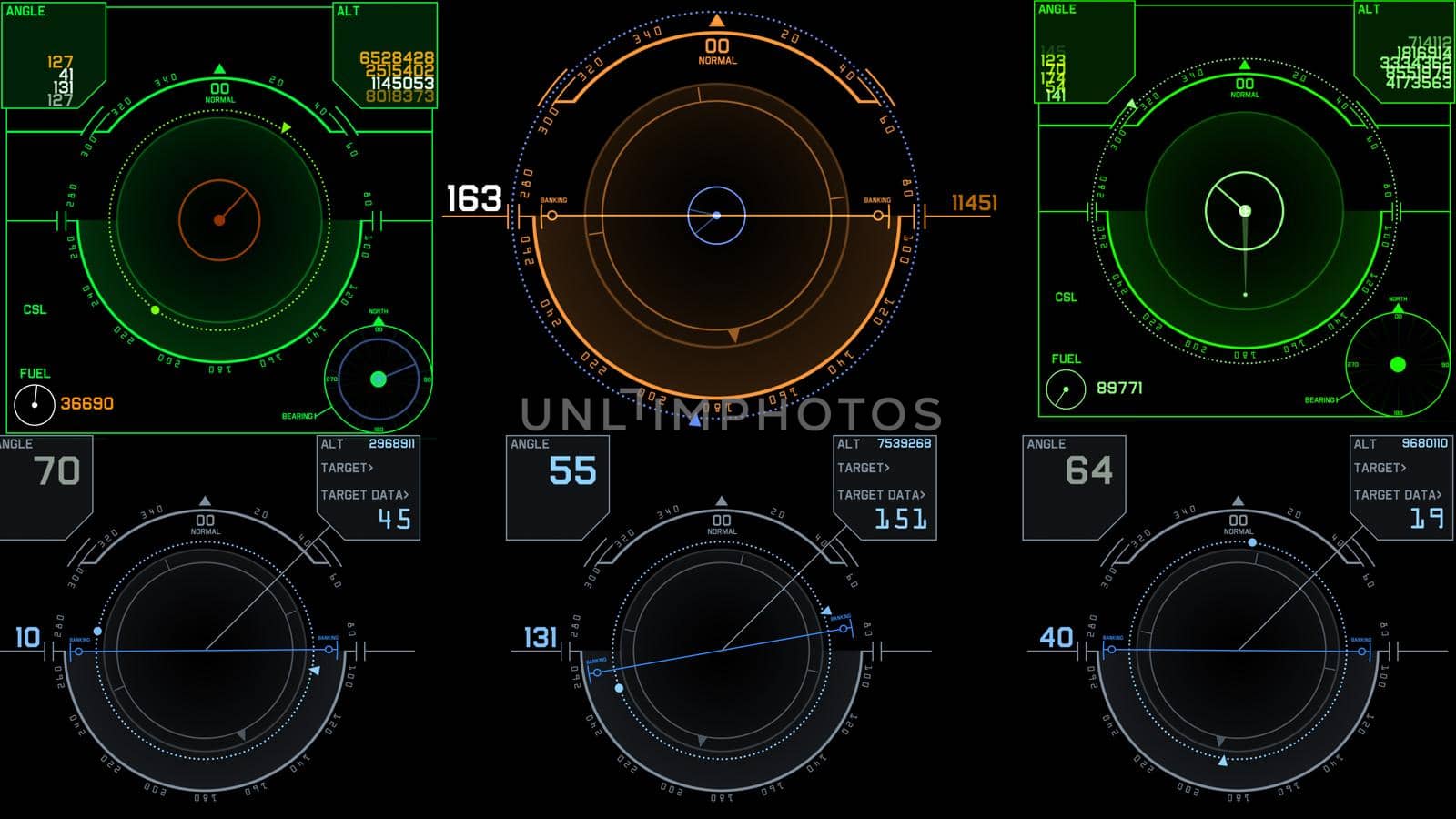 flight control panel instrument navigation light illustration