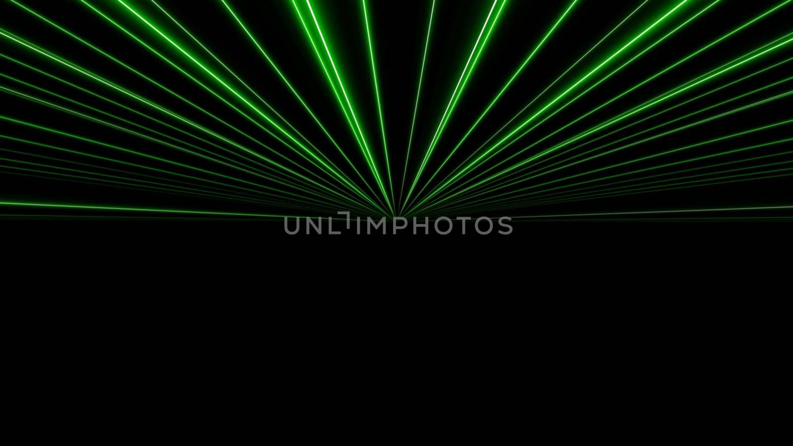 3d green line laser background, 3d illustration render