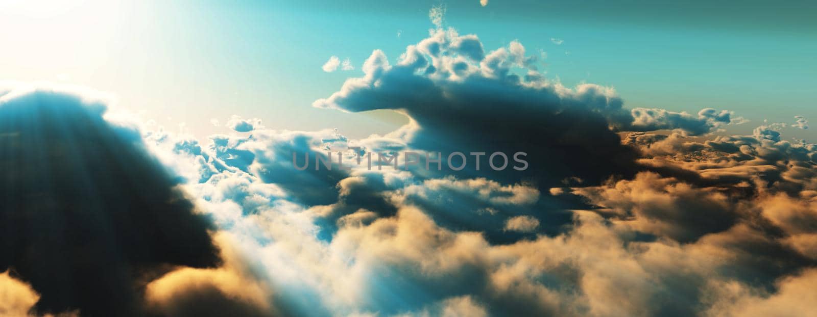 above clouds fly sunset sun ray by alex_nako