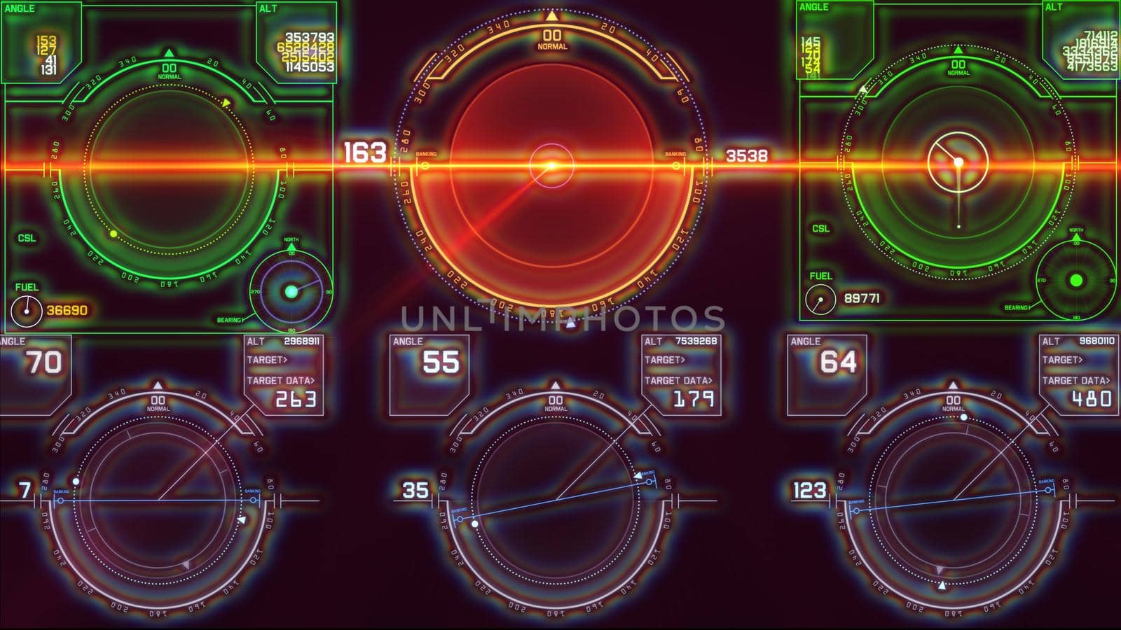 flight control panel instrument navigation light illustration