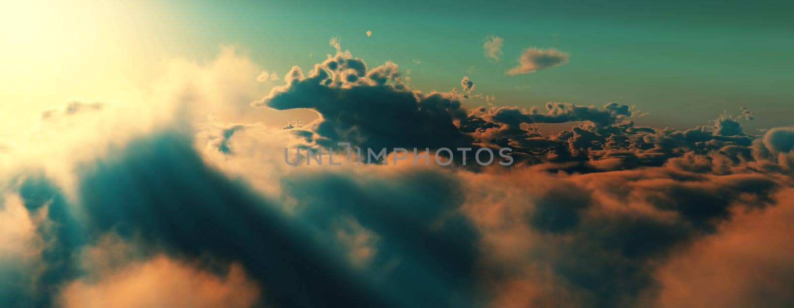 above clouds fly sunset sun ray by alex_nako