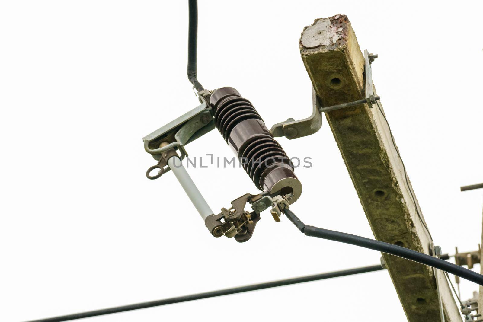 Drop fuse on high-voltage electrical pole supply. by toa55