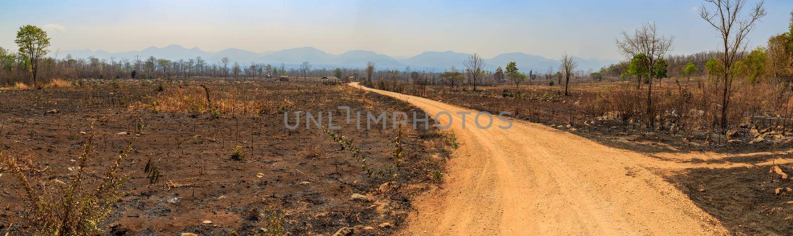 The destruction of forests for shifting cultivation in Thailand. by toa55