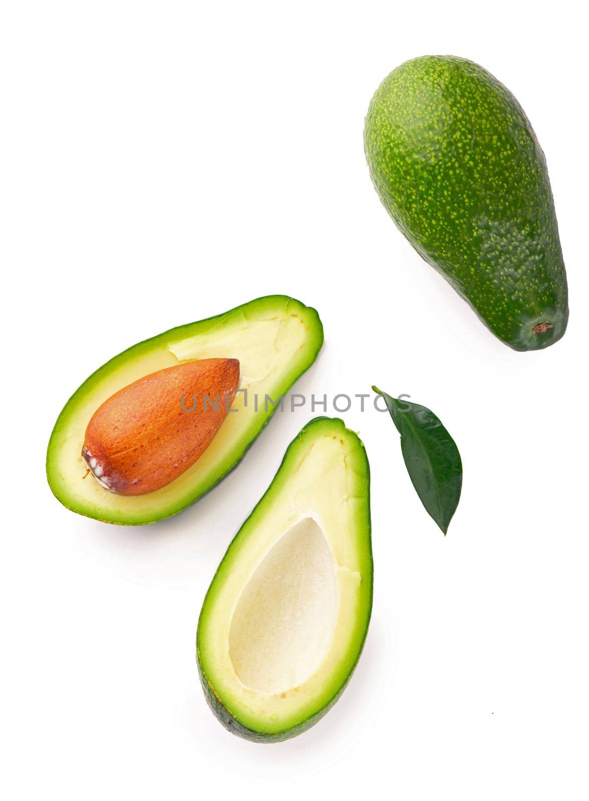 avocado, clipping path, isolated on white background full depth of field