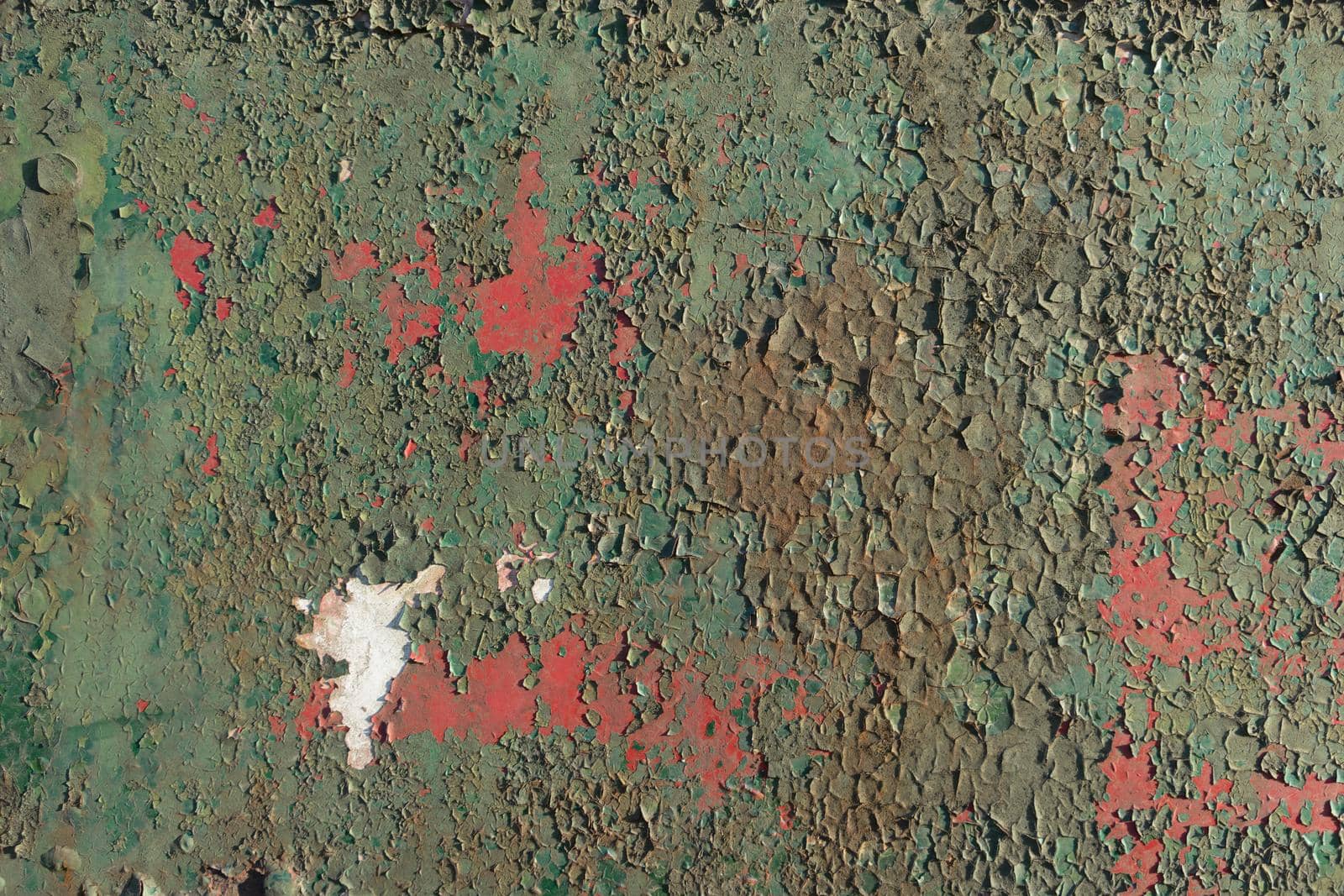 Background with old flaky paint light green .