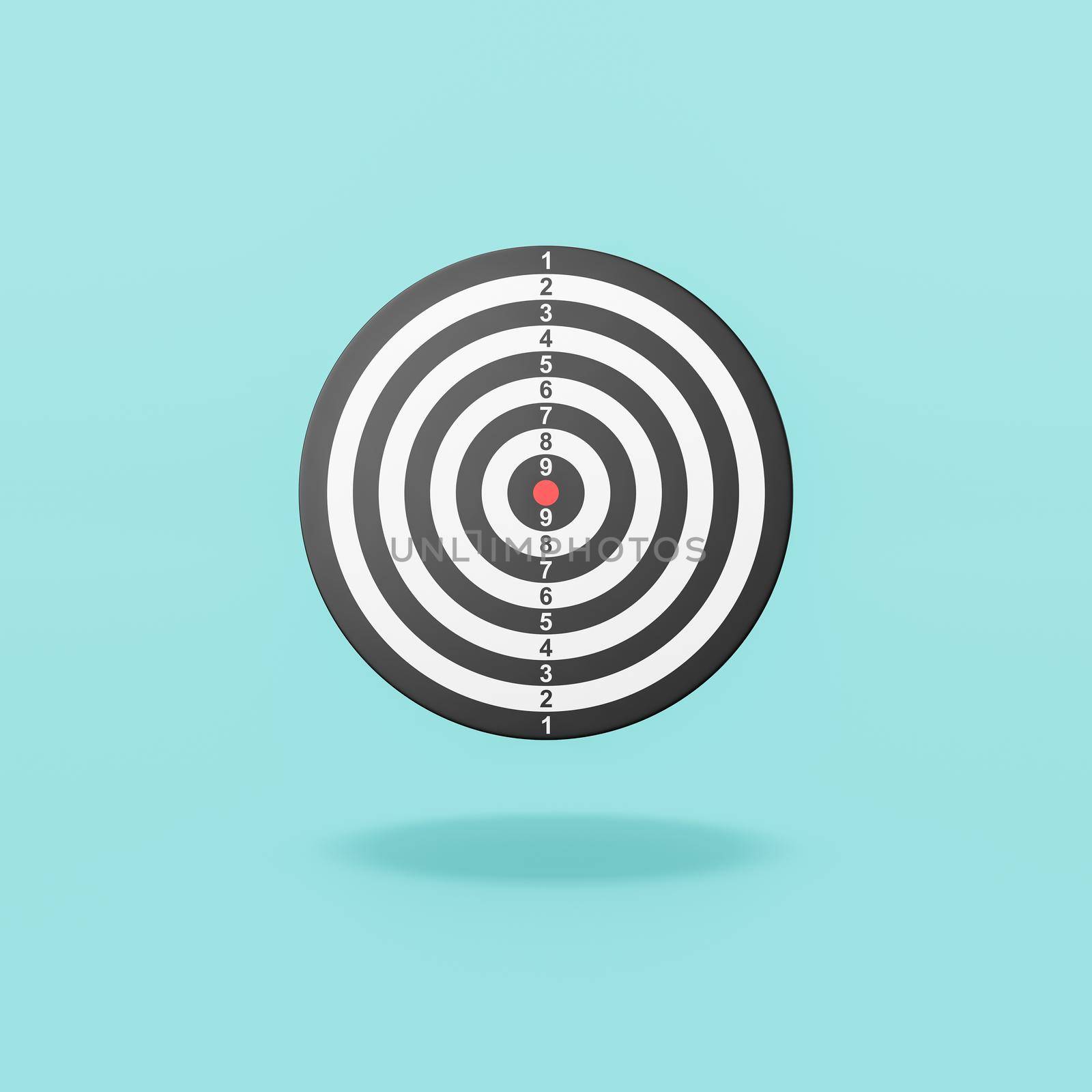 Dart Target on Blue Background by make