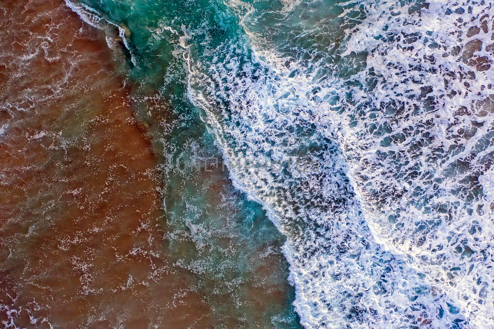 Aerial from ocean waves 
