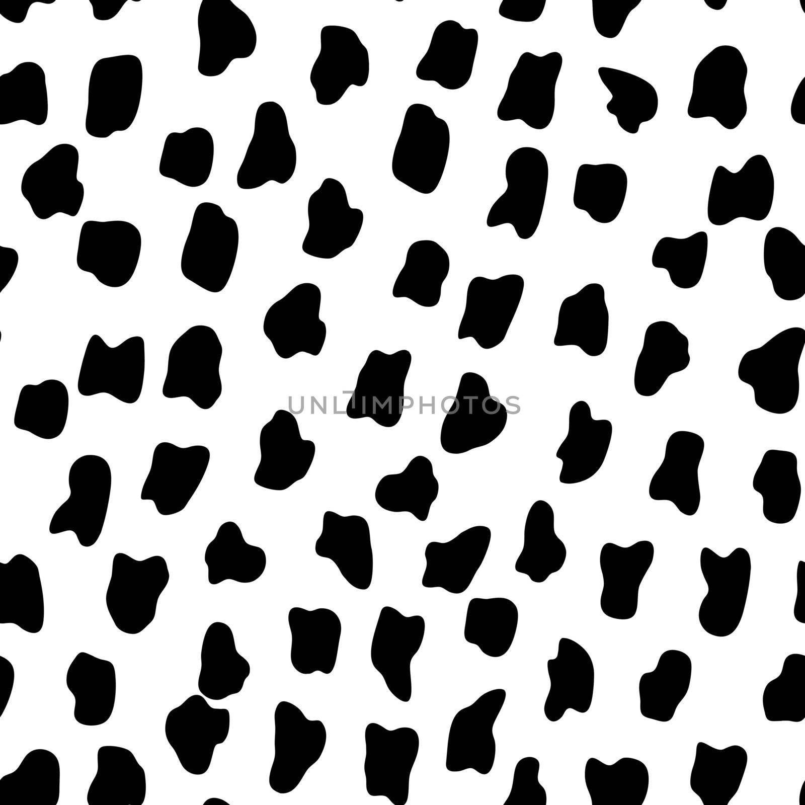 Abstract black and white background. Seamless pattern with animals print for wallpaper, web page, textures, card, postcard, faric, textile. Ornament of stylized skin. Decorative vector illustration. by allaku