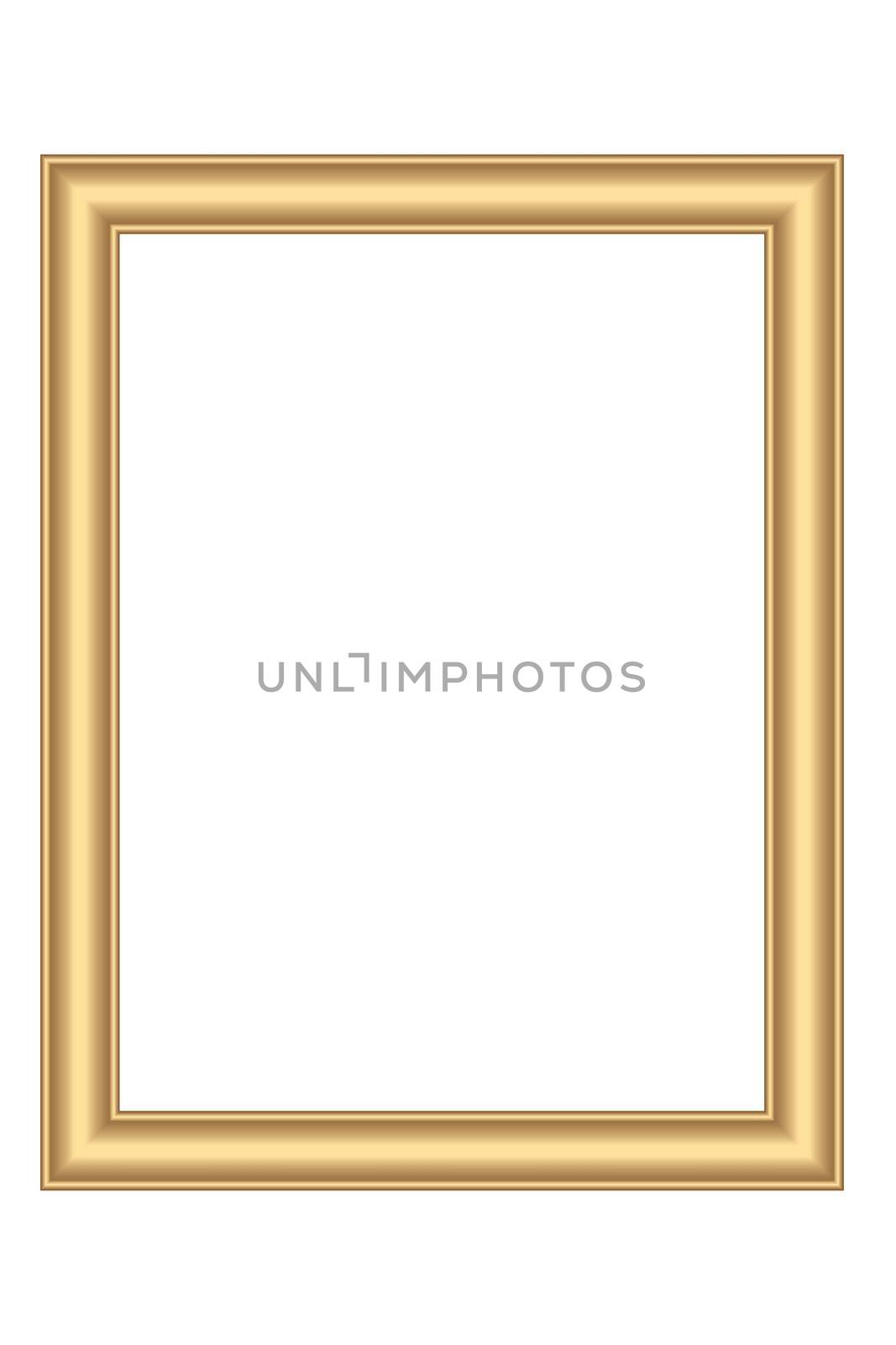 Squared golden vintage wooden frame for your design. Vintage cover. Place for text. Vintage antique gold beautiful rectangular frames for paintings or photographs. Template vector illustration.