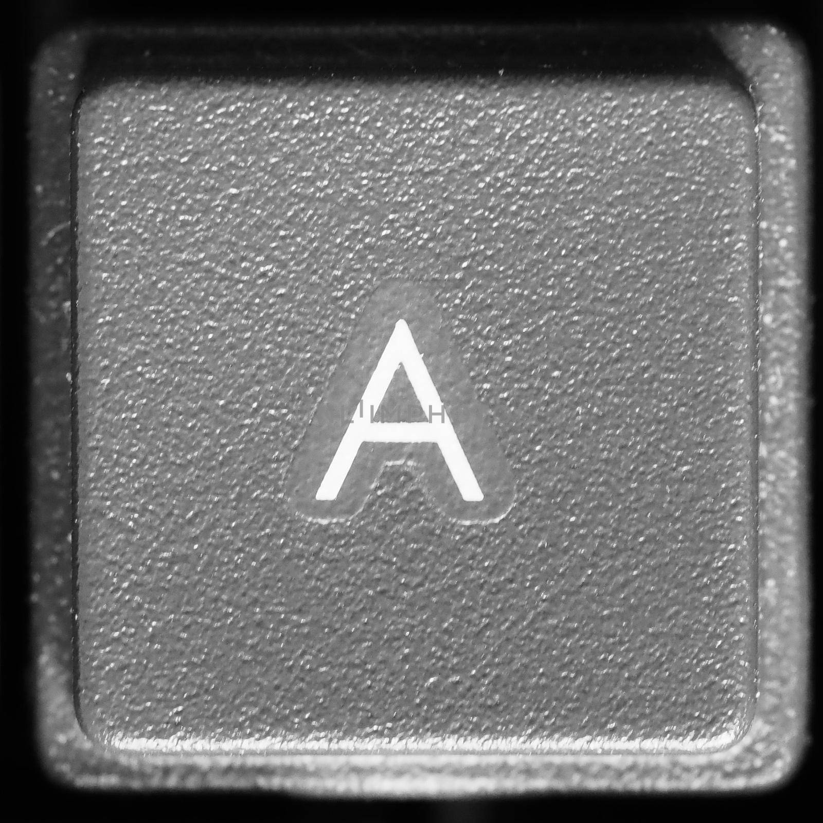 Letter A on computer keyboard by claudiodivizia