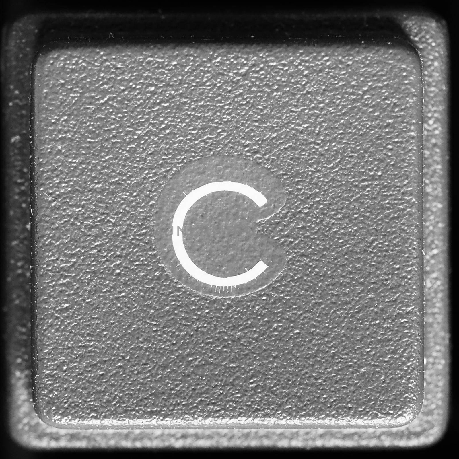 Letter C on computer keyboard by claudiodivizia
