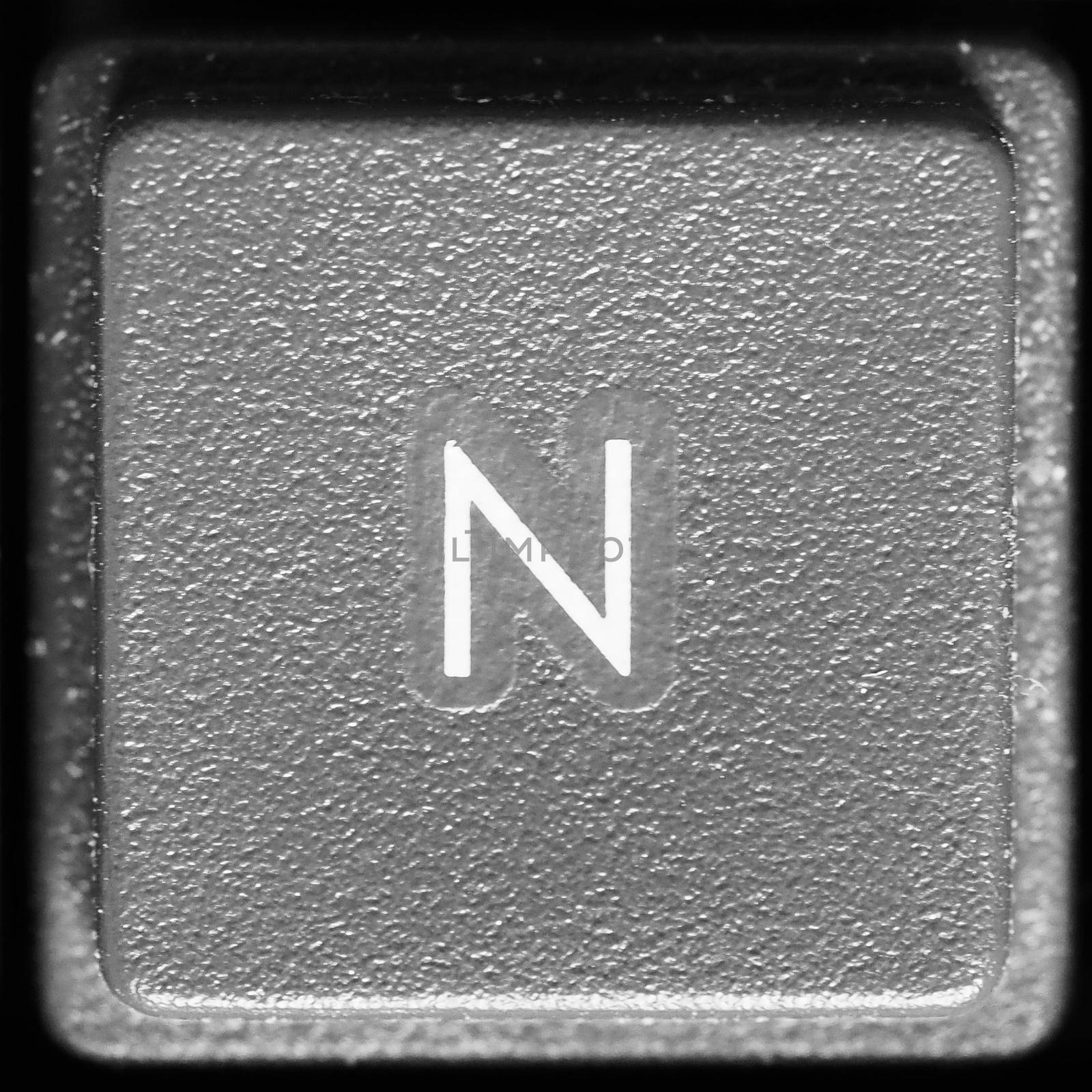 Letter N on computer keyboard by claudiodivizia
