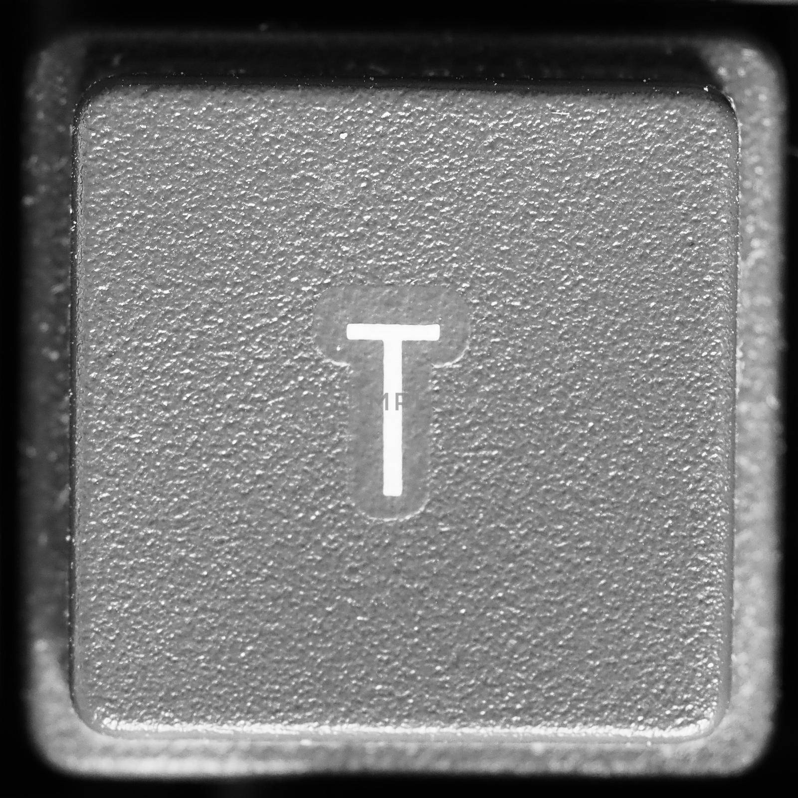 Letter T key on computer keyboard keypad
