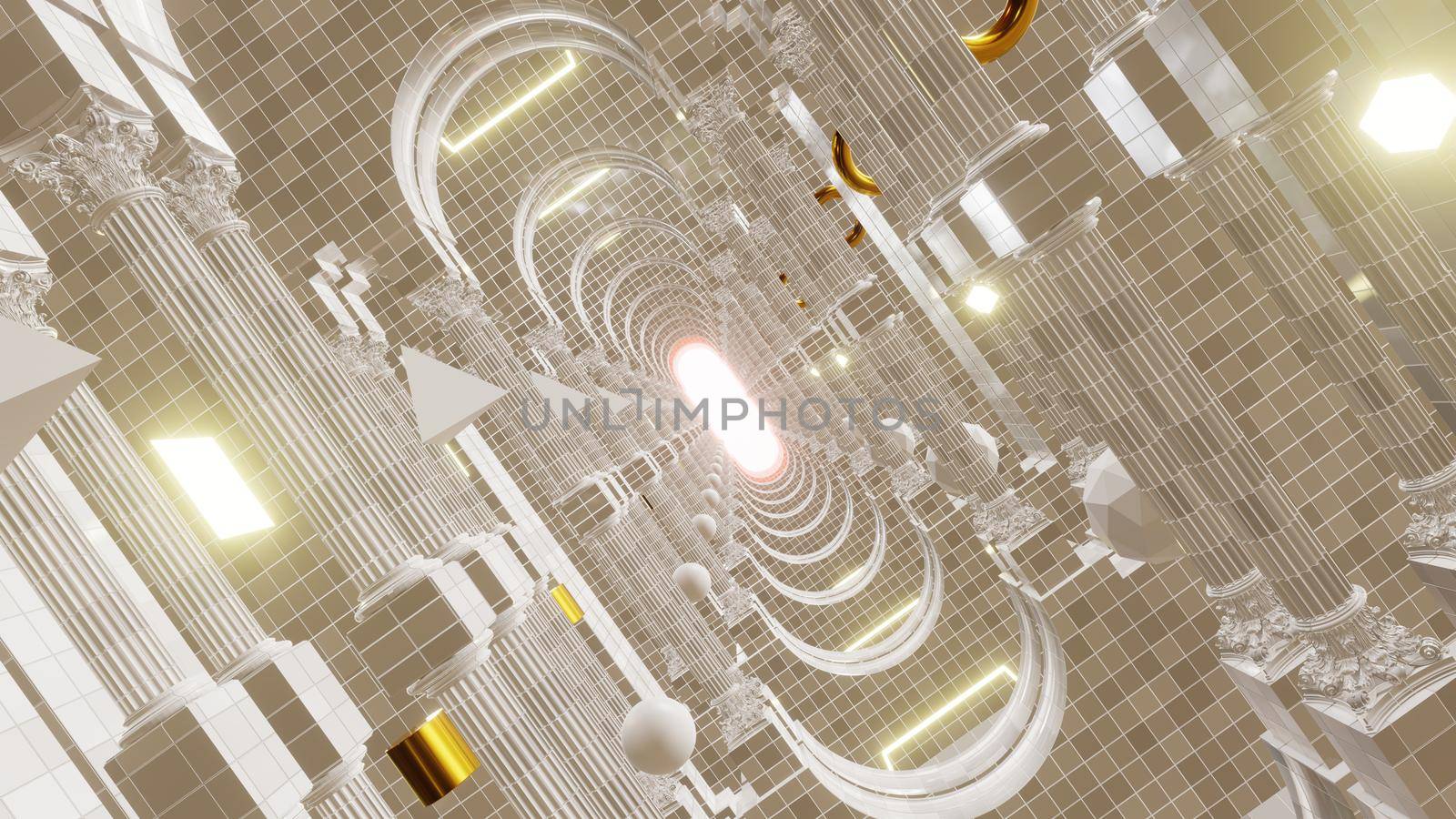 3D illustration Background for advertising and wallpaper in architecture and building scene. 3D rendering in decorative concept.