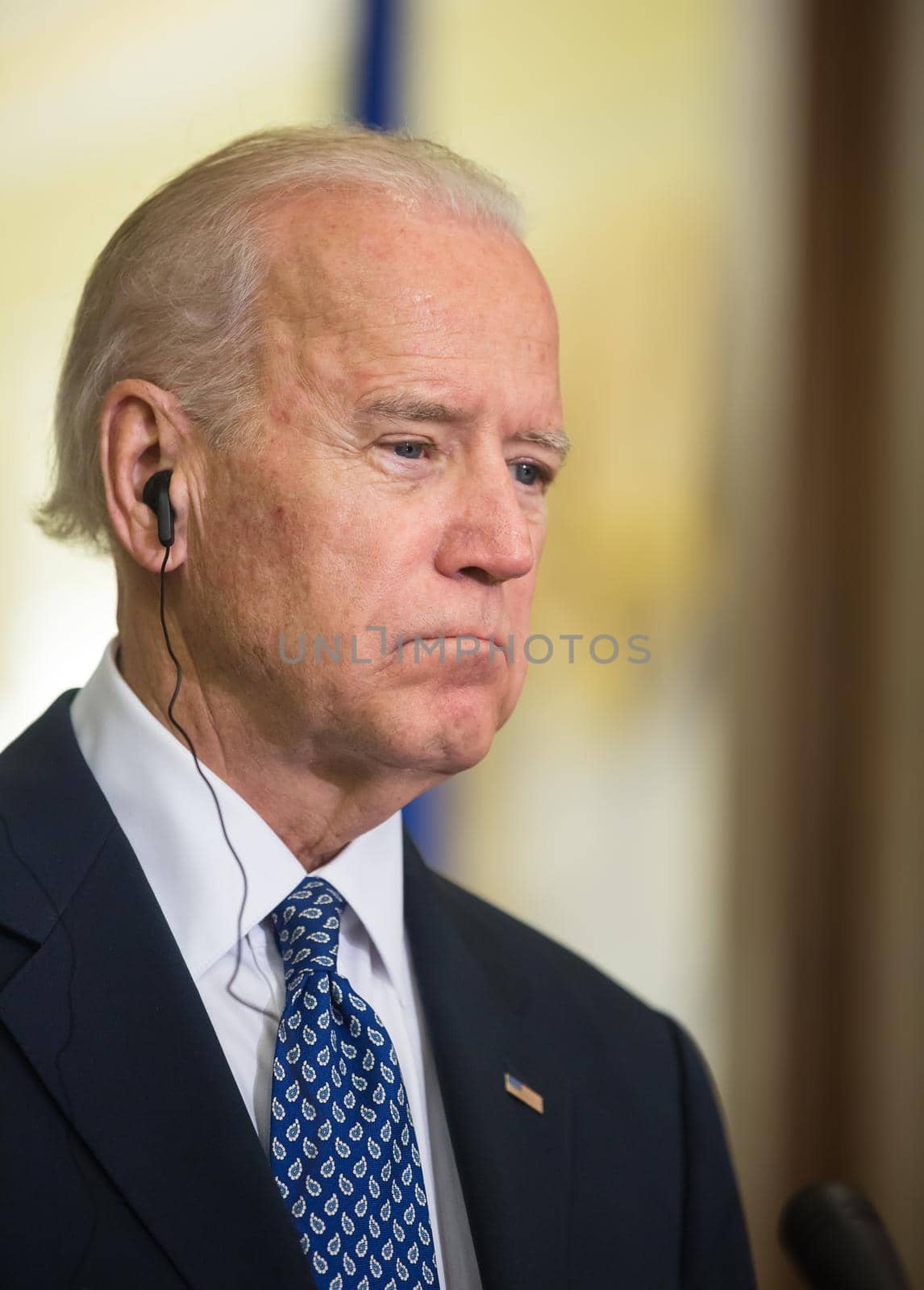 KIEV, UKRAINE - Dec 07, 2015: Vice president of USA Joe Biden during an official visit to Kiev, Ukraine