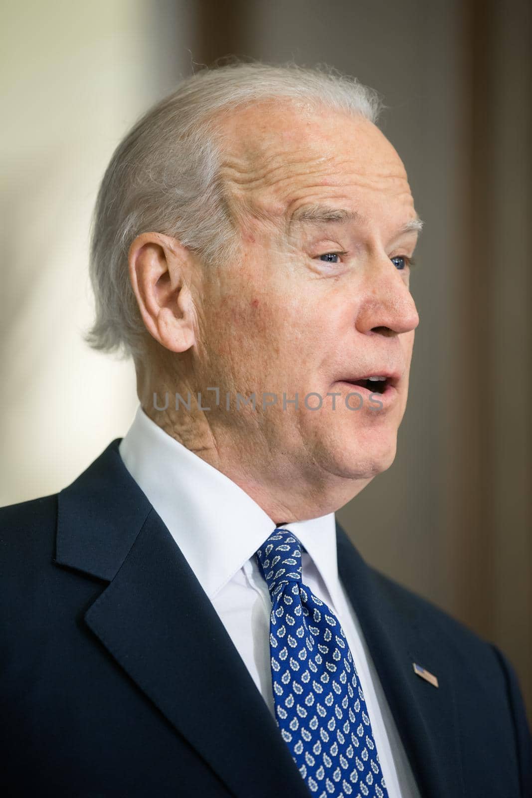KIEV, UKRAINE - Dec 07, 2015: Vice president of USA Joe Biden during an official visit to Kiev, Ukraine