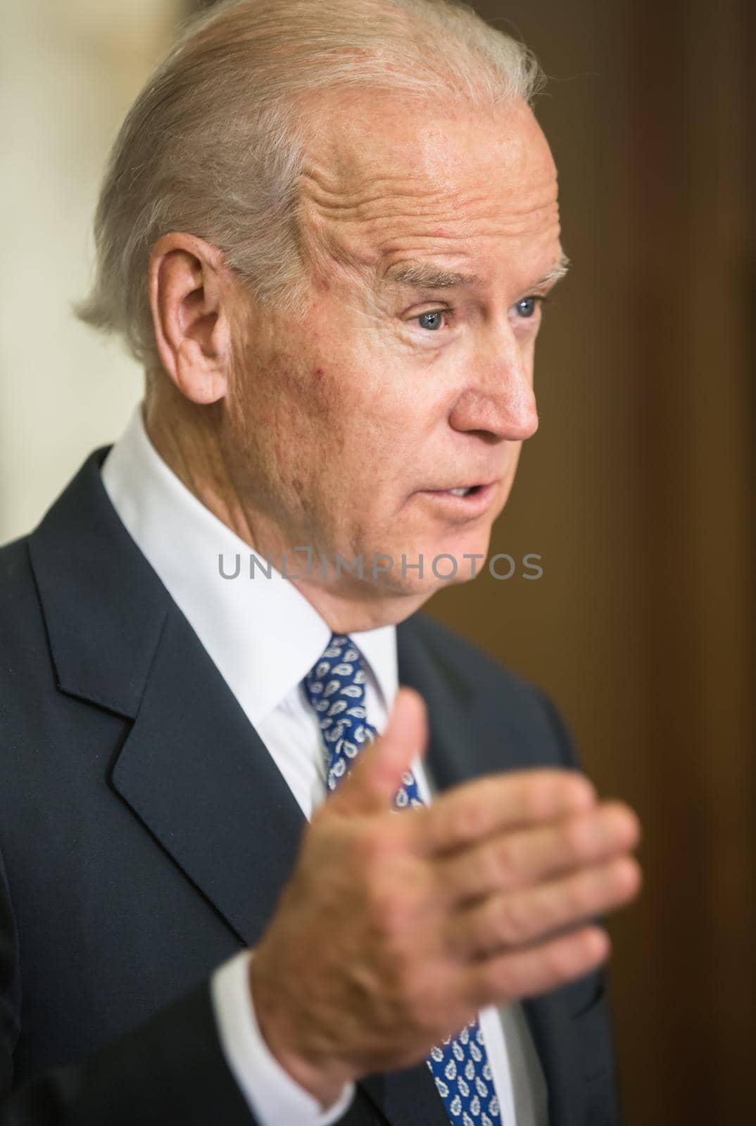 KIEV, UKRAINE - Dec 07, 2015: Vice president of USA Joe Biden during an official visit to Kiev, Ukraine